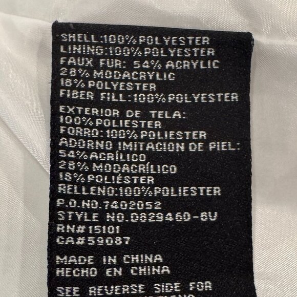 DETAILS INTL Women's White Zipper Hooded Coat with Size PS - Picture 13 of 15